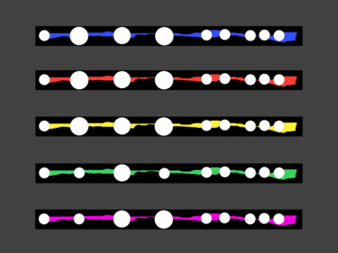 White Circles On Coloured Strands